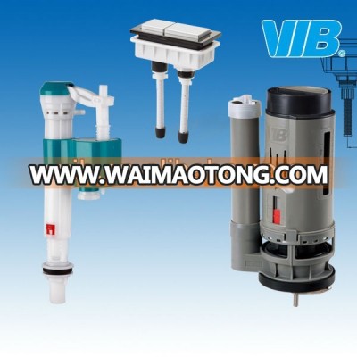 Complete toilet flush mechanism - Fill Valve, Flush Valve, push button